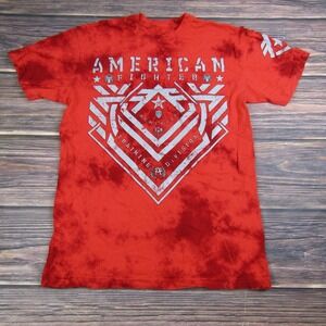 American Fighter Mens‎ Medium Training T Shirt UFC MMA Gym Workout Red